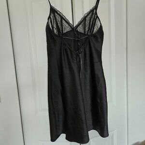 Black Lingerie Nightgown, Black Lace, Size S, H&M